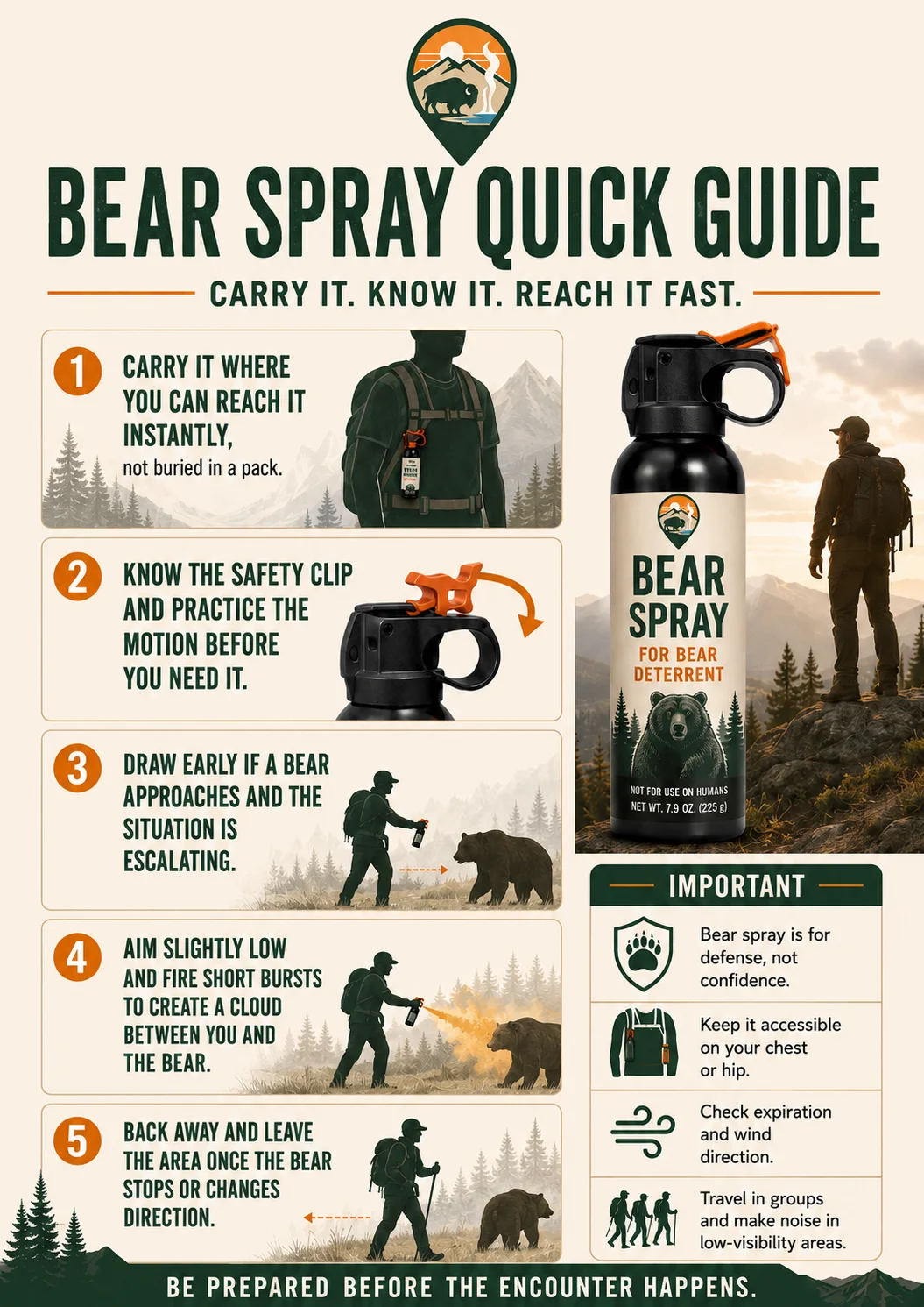 Yellowstone bear spray quick guide